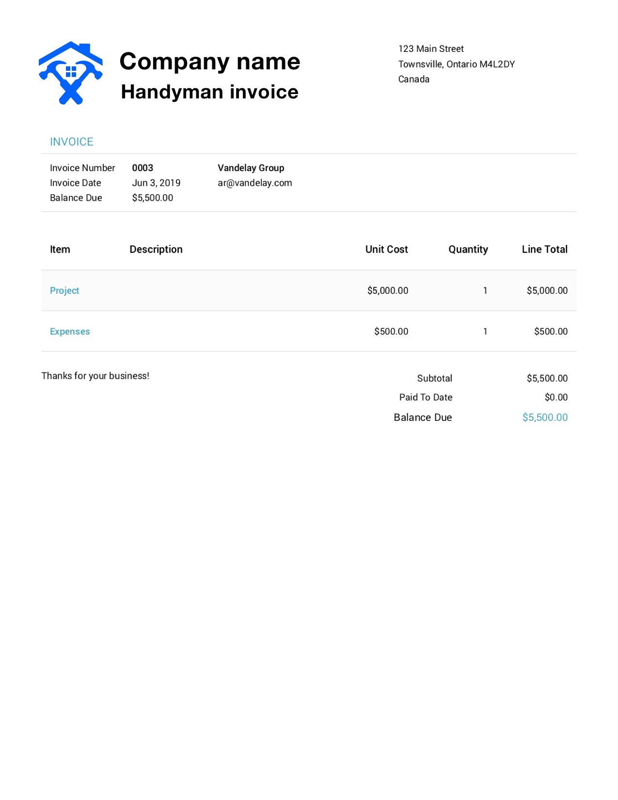 Free Handyman Invoice Template from www.digital-invoice-template.com